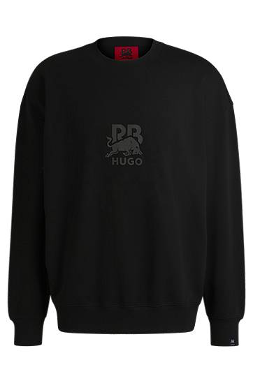 Pleteni pulover BOSS HUGO x Red Bull Cotton-Terry Sweatshirt Črna | 50542806