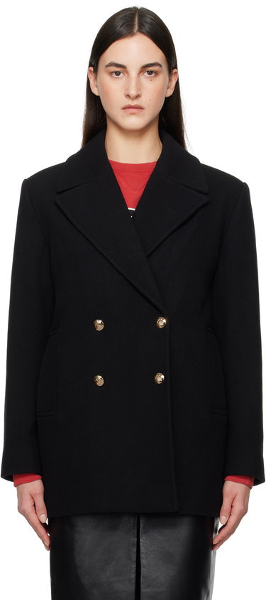 Plašči Anine Bing Anine Bing Glenn Peacoat Črna | A-01-10453-BLK1, 0