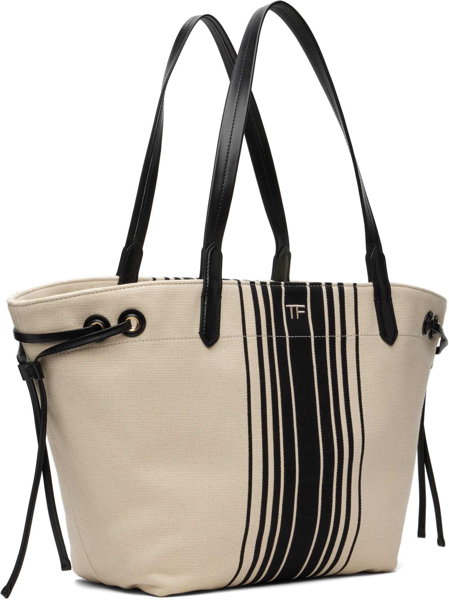 Tote bag Tom Ford TOM FORD Large Striped Tote Bež | L1876-TCN056G, 1