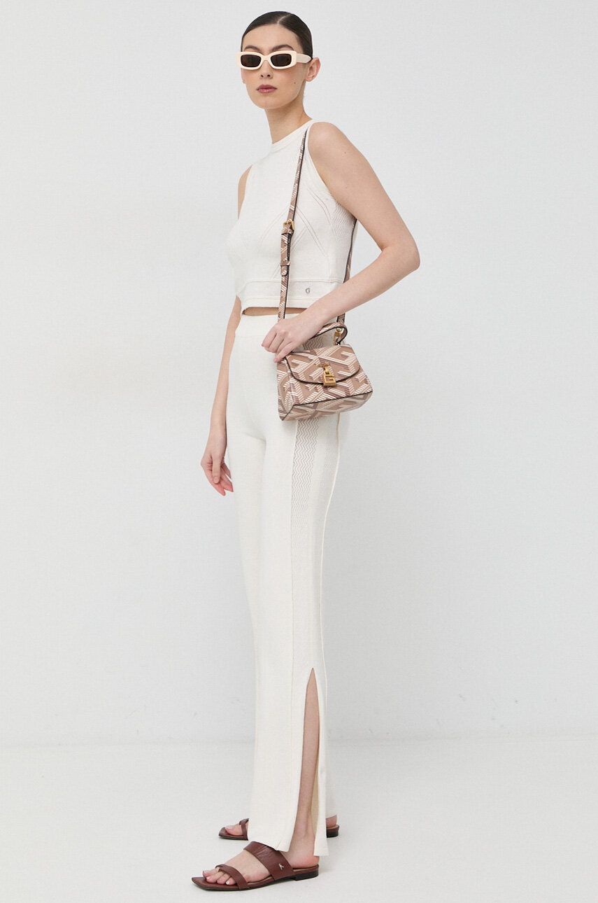 Hlače GUESS High Waisted Trousers Bež | W3GB27.Z2Z70, 0