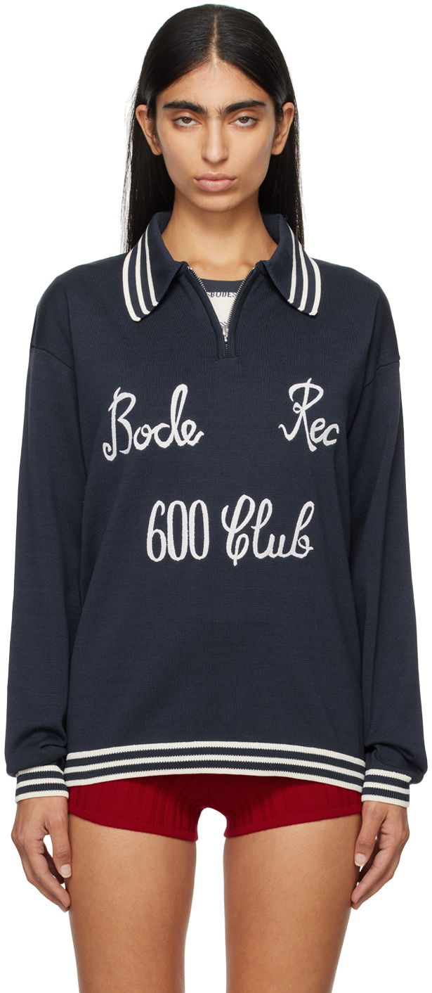 Polo majica Bode Club Long-Sleeved Polo Mornarica | MRF24KT005