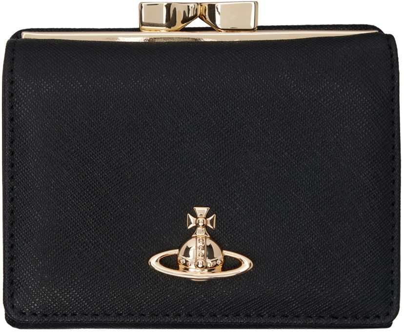 Denarnica Vivienne Westwood Black Small Frame Wallet Črna | 5115002MW-L001N-