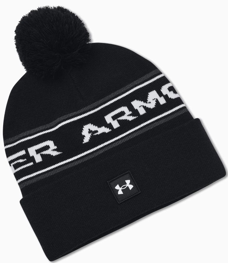 Beanie Under Armour Halftime Pom Beanie Črna | 1379985-001, 0