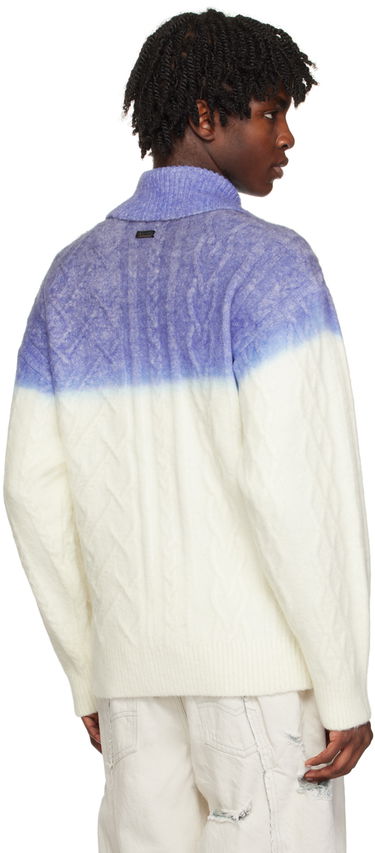 Pleteni pulover ADER ERROR Gradient Oversized Polo Sweater Modra | BMADFWKT0101IV, 2