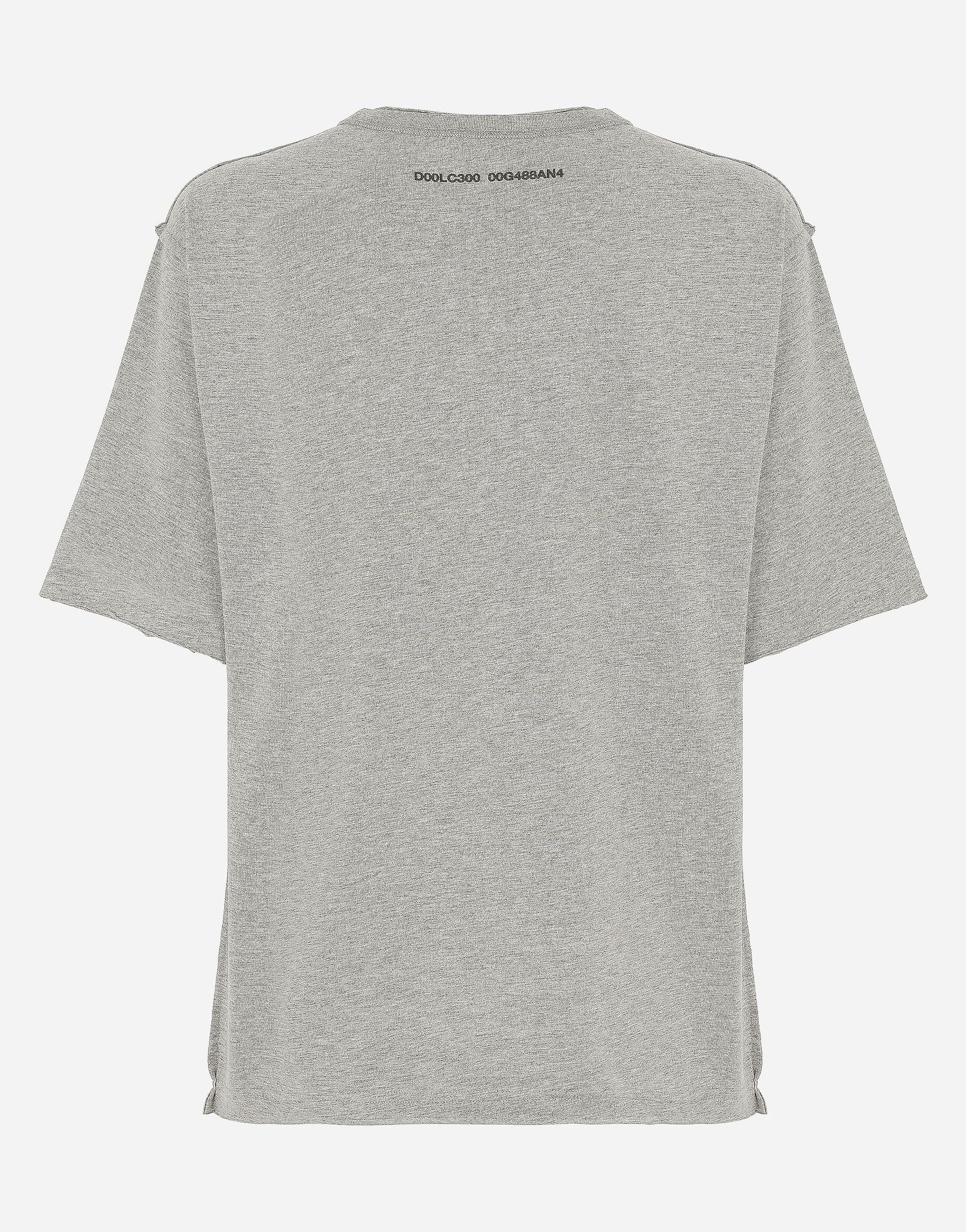 Majica Dolce & Gabbana Cotton Interlock T-shirt With Logo Print Siva | G8RF4TG7K0CS8290, 1