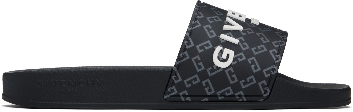 Superge in čevlji Givenchy Monogram Pool Slides Črna | BH301TH1UC001, 0