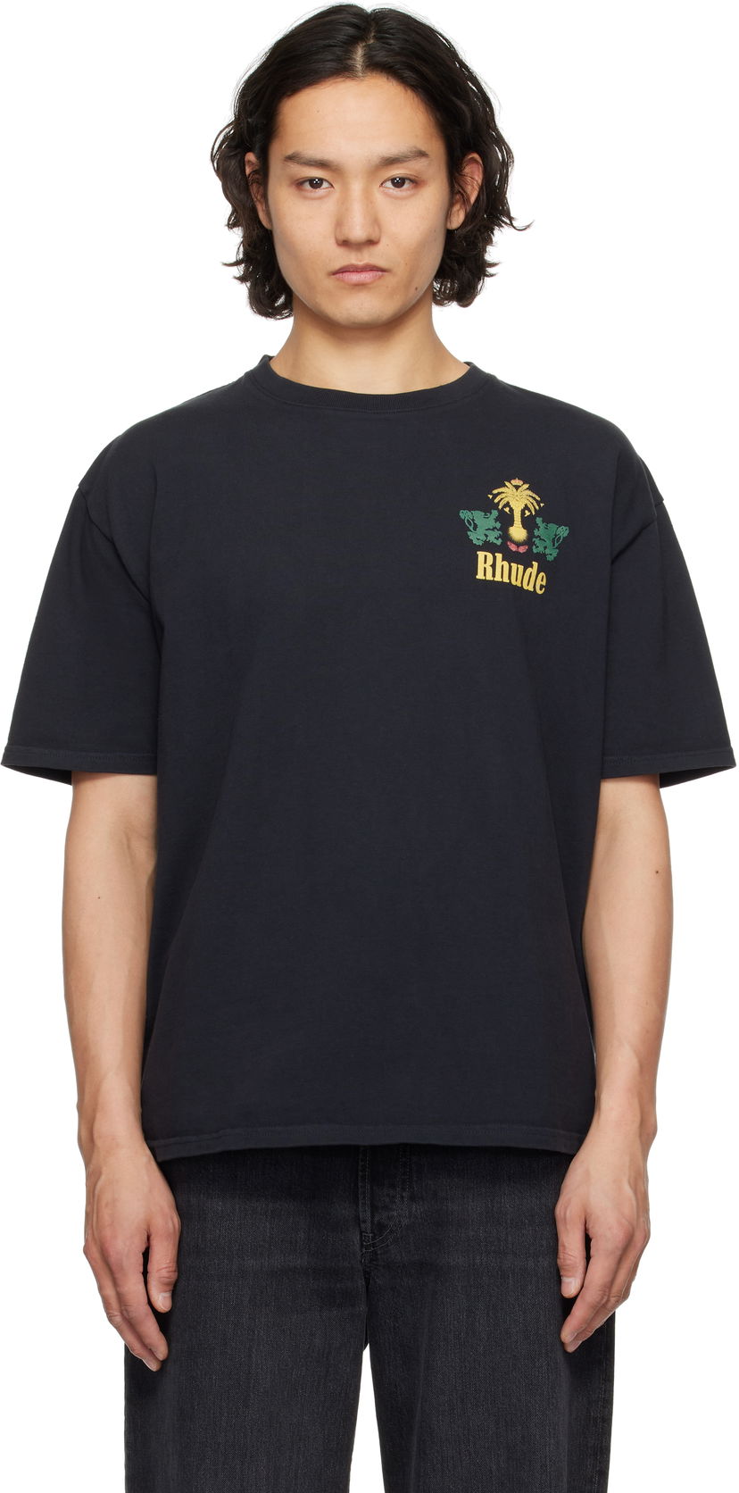 Majica Rhude Rhude Tobacco Graphic T-Shirt Črna | RHSS25TT09012