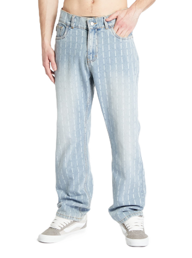 Kavbojke Pleasures Impact Pinstripe Denim Jeans Turkizna | P23W005 BLUE