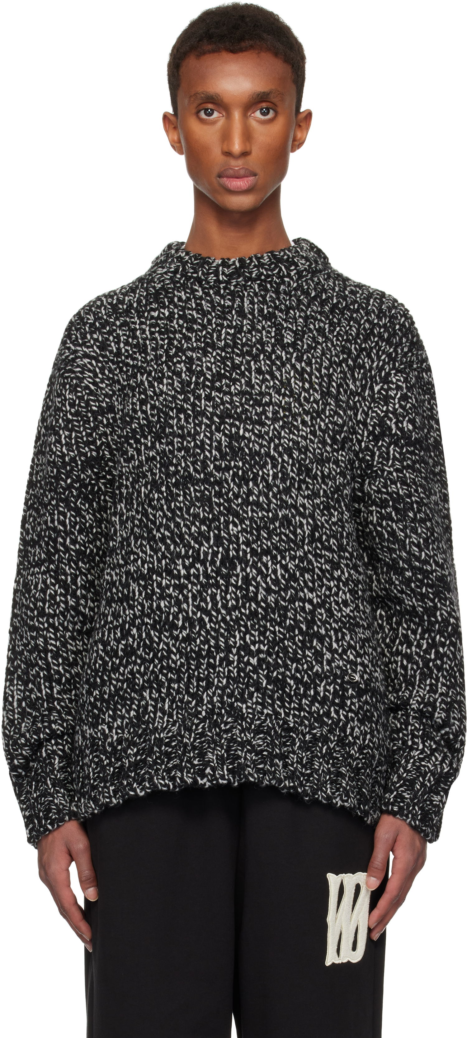 Pleteni pulover We11done We11done Chunky Knit Sweater Črna | WD-KT3-24-649-U-B2, 0