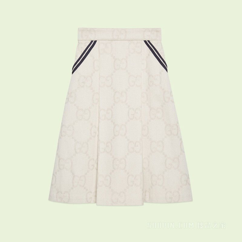 Krila Gucci Maxi GG Skirt White Bež | 691847 XDBX2 9207