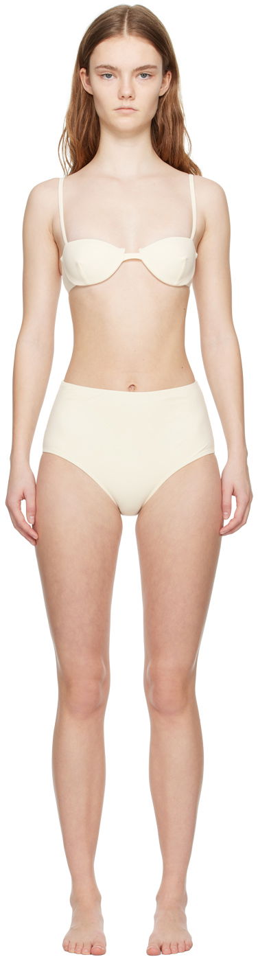 Kopalke TOTEME TOTEME Sweetheart Neck Bikini Bež | 223-881-795 / 223-889-795