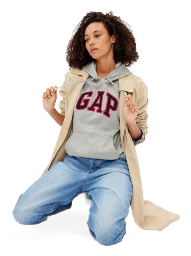 Pulover GAP V- Heritage Po Hoodie Siva | 463506-06