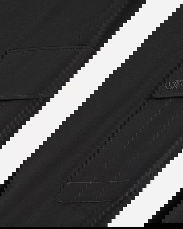 Cargo hlače Off-White Embroidered Wool Cargo Pants Black Črna | OMCF037F23FAB001 1010, 5