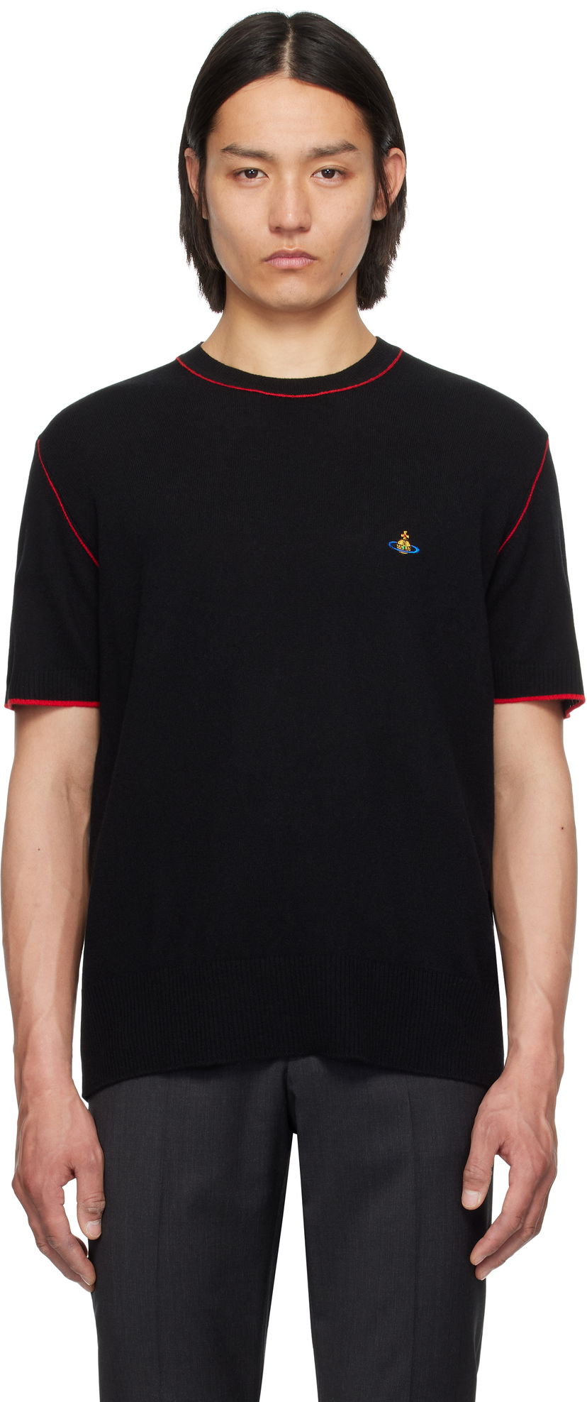 Pleteni pulover Vivienne Westwood Vivienne Westwood Alex T-Shirt Črna | 27010013-Y0037-