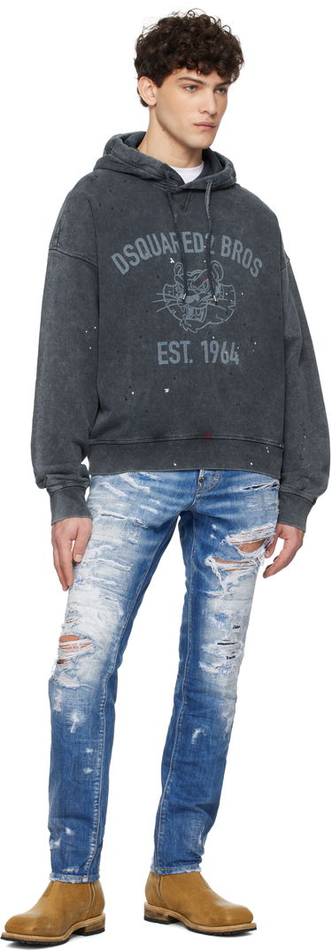 Pulover DSQUARED2 Dsquared2 Cypro Fit Hoodie Siva | S74GU0848_S25030, 3