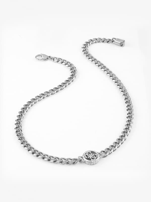 Ogrlica GUESS "Log-In" Necklace Kovinski | JUMN02100JW, 0