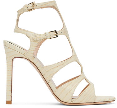 Modni dodatki Tom Ford TOM FORD Lizard Paradis Heeled Sandals Bež | W3613-LCL381P, 0