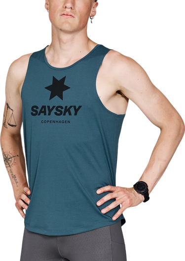 Majica brez rokavov Saysky Saysky Logo Combat Singlet Turkizna | mmrsi30c2008, 0