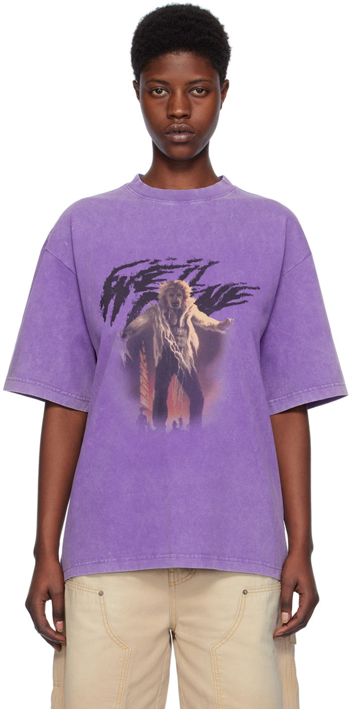 Majica We11done We11done Vintage Horror Graphic T-Shirt Lila | WD-TT0-24-723-U-PP