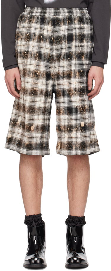 Kratke hlače We11done We11done Crinkled Check Shorts Večbarvna | WD-PT1-23-254-U-BK, 0