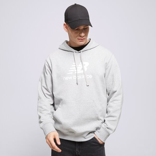 Pulover New Balance Essentials Stacked Siva | MT31537AG, 0