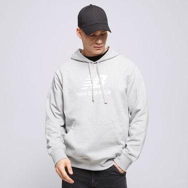 Pulover New Balance Essentials Stacked Siva | MT31537AG, 0