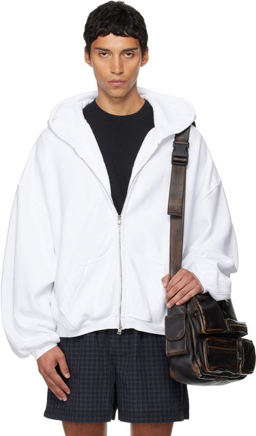 Pulover Alexander Wang Alexander Wang Zip Hoodie Bela | UCC3252065, 0