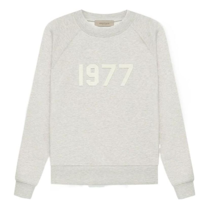 Pleteni pulover Fear of God Essentials 1977 Crewneck Sweatshirt Siva | FOG-SS22-036