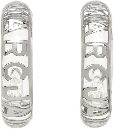 Uhani Marc Jacobs Marc Jacobs Transparent 'The Monogram Hoops' Earrings Kovinski | J207M01PF22, 0