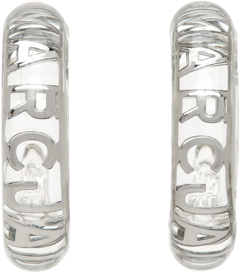 Uhani Marc Jacobs Marc Jacobs Transparent 'The Monogram Hoops' Earrings Kovinski | J207M01PF22
