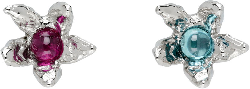 Uhani Chopova Lowena Chopova Lowena Claw Flower Stud Earrings Kovinski | 6573