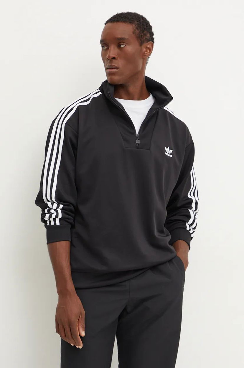 Pulover adidas Originals Sweatshirt Funnelneck Tracktop Črna | IZ4803