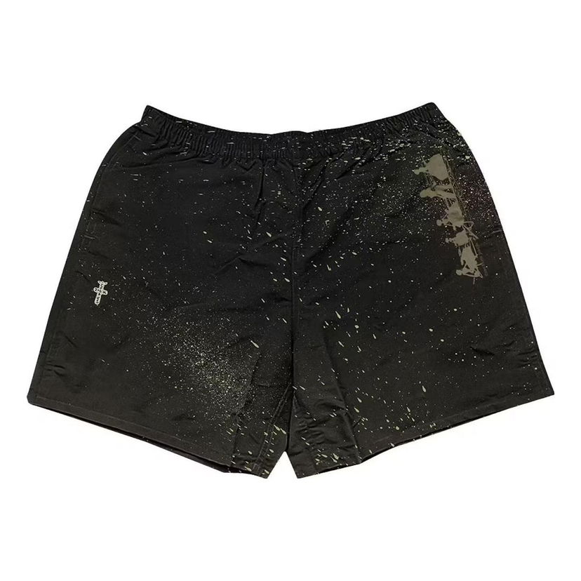 Kratke hlače Cactus Jack by Travis Scott Travis Scott Cactus Jack Splatter Shorts Črna | CJOL-PS06