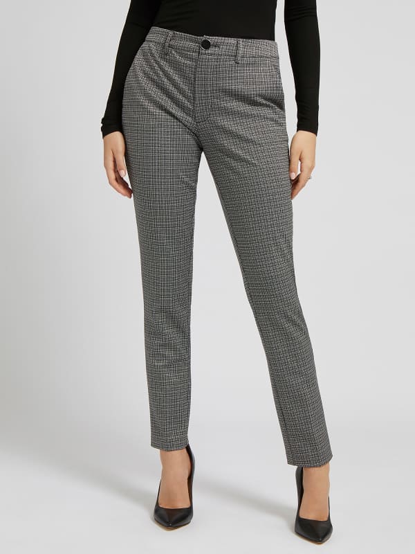Hlače in kavbojke GUESS Lurex Pied De Poule Siva | W2BB04WEWW0, 0