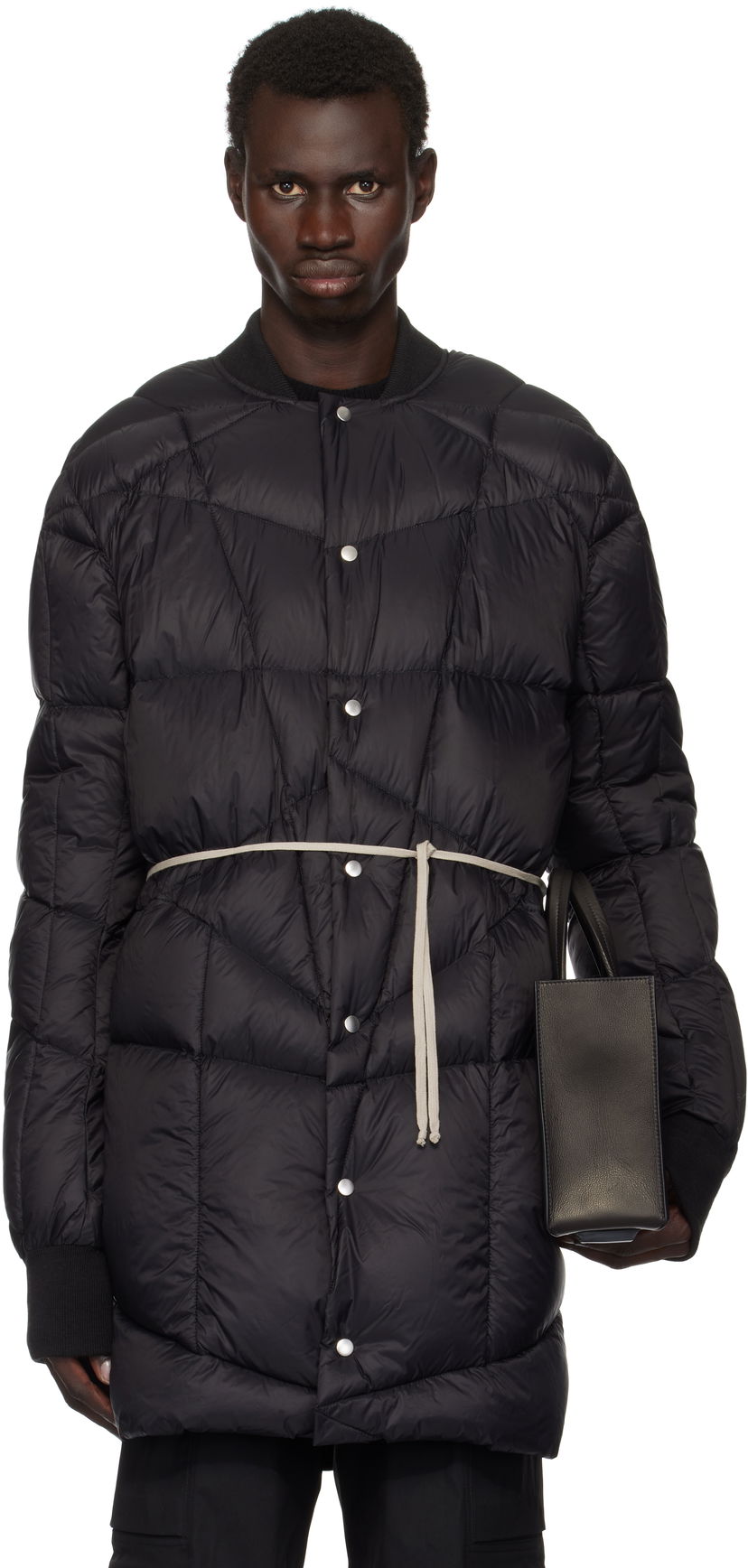 Puhovka Rick Owens Flight Liner Down Coat Črna | RR02D6915 NPD2