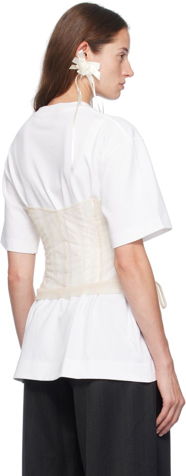 Majica Simone Rocha Simone Rocha Corset Panel Boxy T-Shirt Bela | 5282 0562, 2