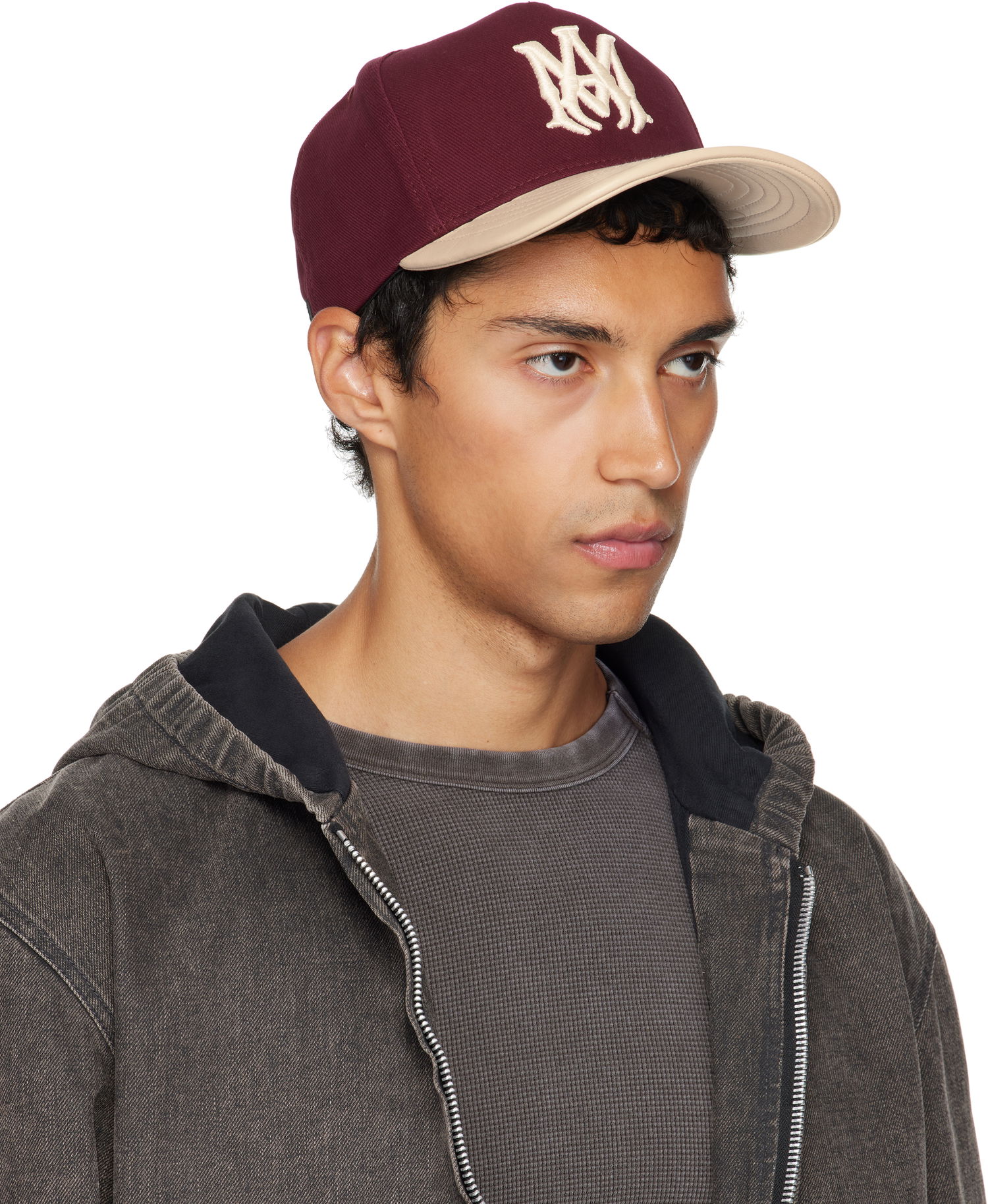 Kapa AMIRI AMIRI Two Tone Canvas Cap Bordo | AMHACP1068, 1