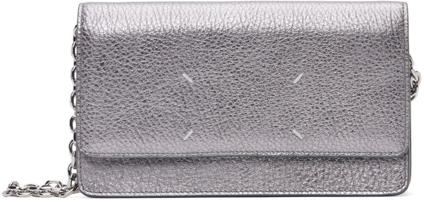 Ogrlica Maison Margiela Silver Four Stitches Chain Wallet Siva | SA3UI0008 P6749