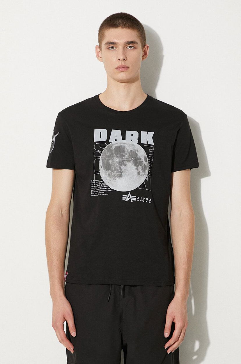 Majica Alpha Industries T-Shirt With Print Črna | 108510.285