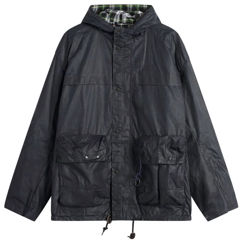 Parka Barbour Heritage+ Modified Durham Wax Jacket, Size Large Mornarica | MWX2448NY71