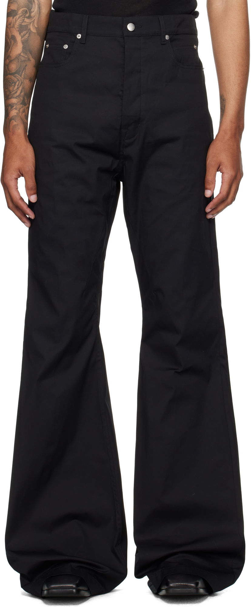 Hlače Rick Owens Rick Owens Concordians Bolan Bootcut Trousers Črna | RU02E1335 TE