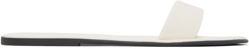 Obleke The Row The Row Leather Beach Slides Bela | F1386-SPN60, 0