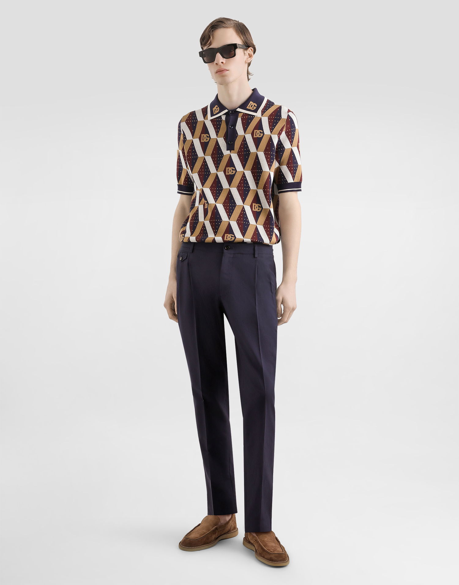Hlače Dolce & Gabbana Dolce & Gabbana Silk and Gabardine Trousers Črna | GV4EETFUTAXB3681, 1