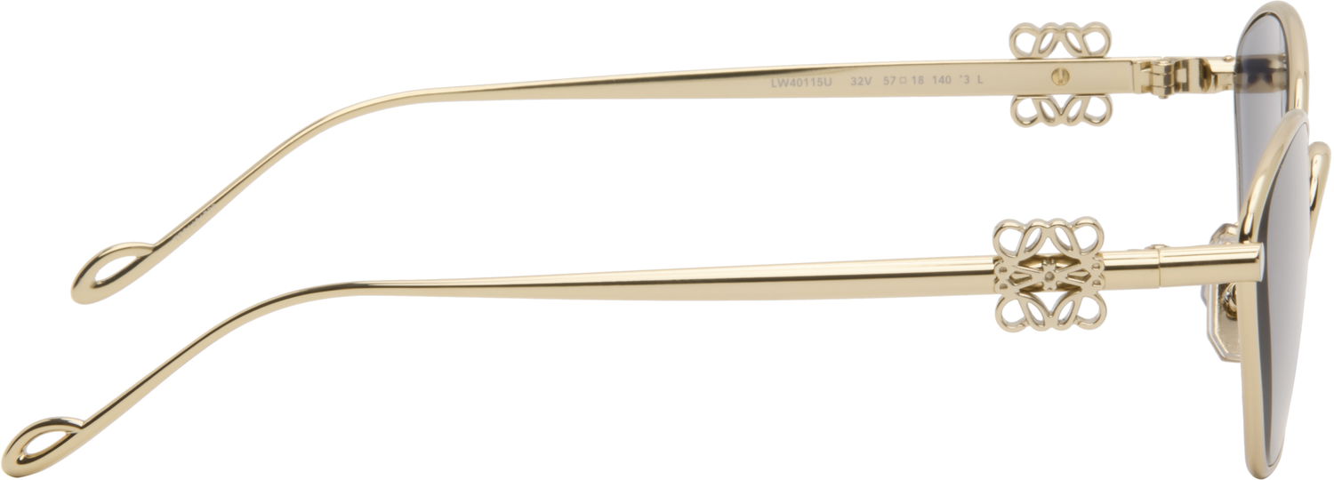 Sončna očala Loewe Gold Anagram Hexagonal Sunglasses Črna | LW40115U 192337181177, 1