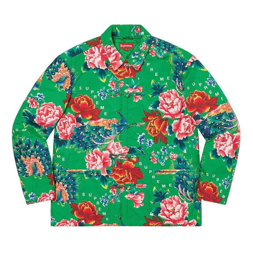 Jakna Supreme Peacock Print Work Jacket Zelena | SUP-SS21-642