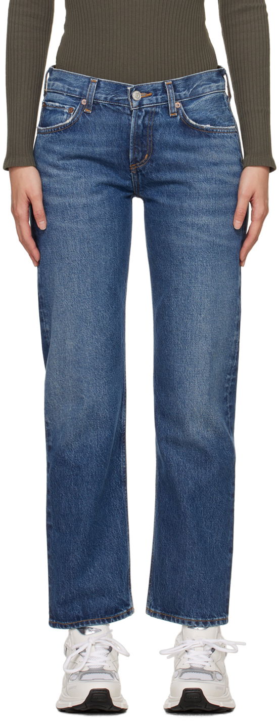 Kavbojke AGOLDE AGOLDE Amber Straight Leg Jeans Modra | A9151-1535