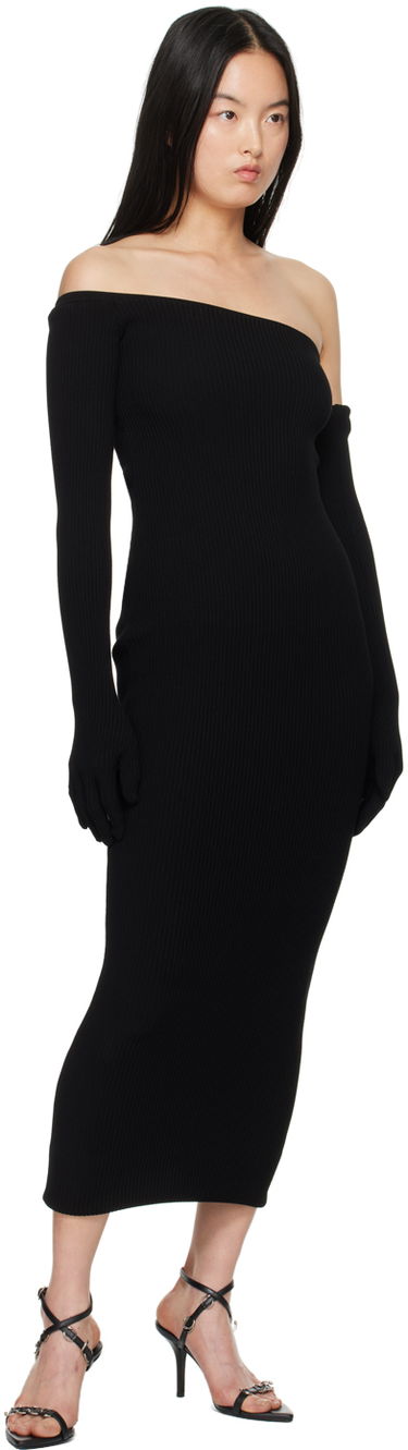 Obleke Jean Paul Gaultier Jean Paul Gaultier Asymmetric Neck Maxi Dress Črna | 24/25-F-RO164-M070-00, 3