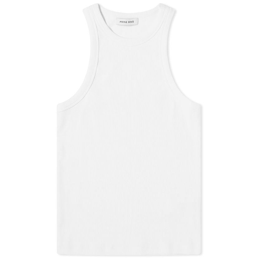 Majica brez rokavov Anine Bing Eva Tank Vest, Size Large Bela | A-08-0151-100