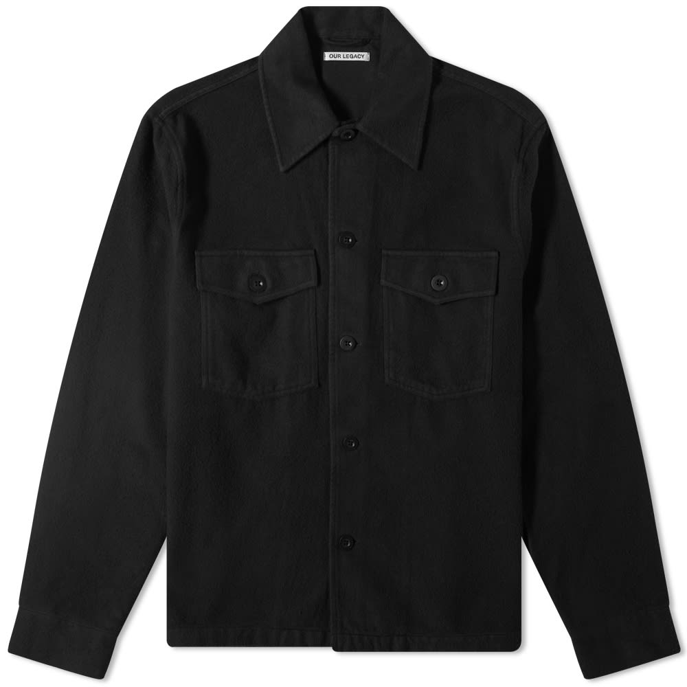 Jakna OUR LEGACY Evening Overshirt Black Brushed Cotton Črna | M4201EBBC, 0