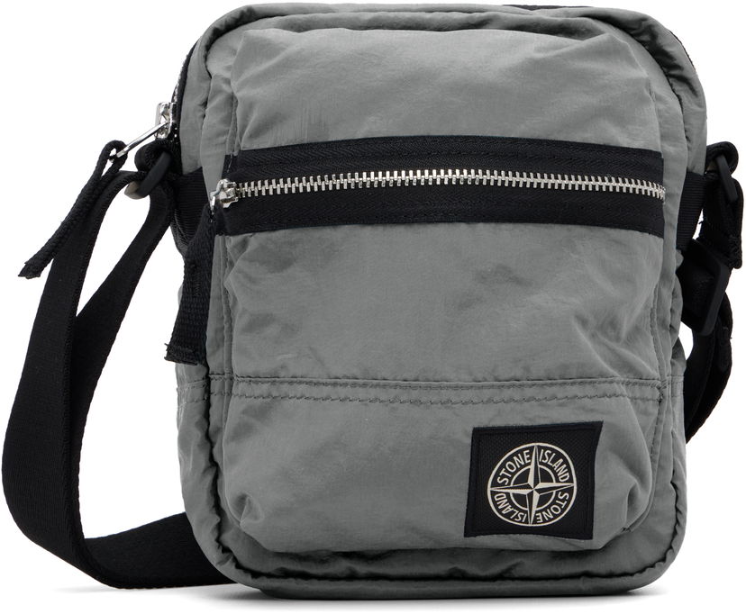 Torba za čez ramo Stone Island Stone Island ECONYL Coated Nylon Pouch Siva | K2S15 9200015 S0251